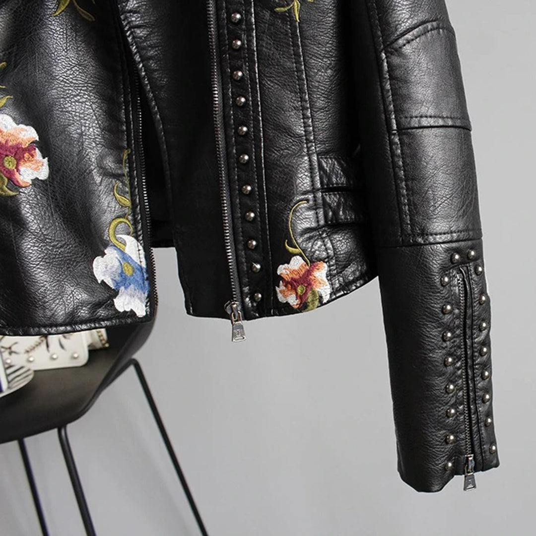 Lena - Modische Jacke mit Blumenstickerei