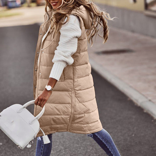 Sanne - Elegante Gilet Lungo Senza Maniche da Donna
