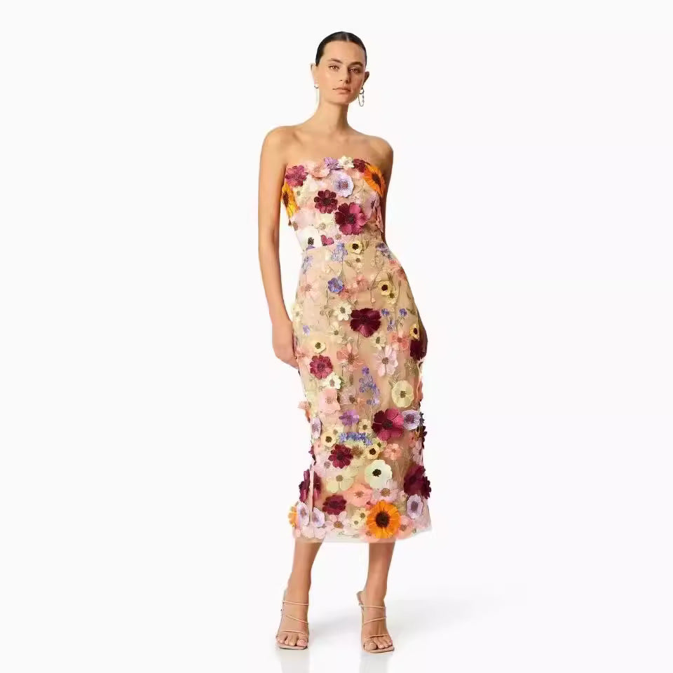 Daniela | Elegantes festliches Midi-Kleid