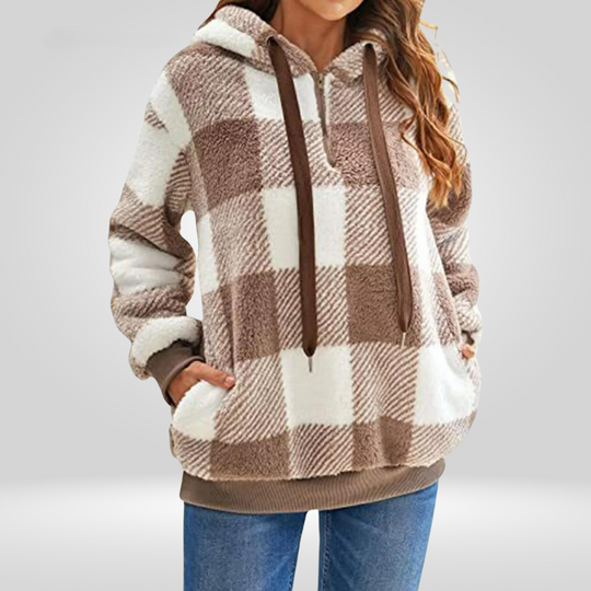 Daniela | Klassischer Hoodie mit halbem Reißverschluss