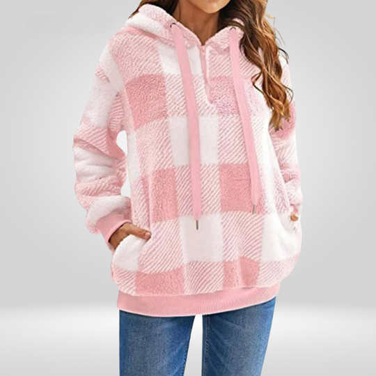 Daniela | Klassischer Hoodie mit halbem Reißverschluss
