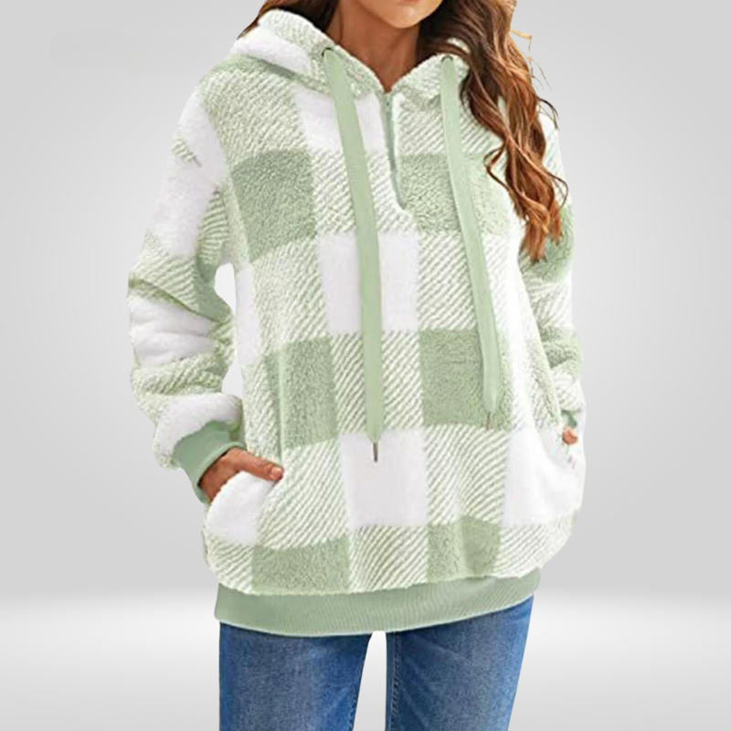 Daniela | Klassischer Hoodie mit halbem Reißverschluss