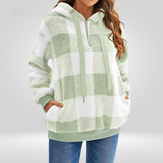 Daniela | Klassischer Hoodie mit halbem Reißverschluss