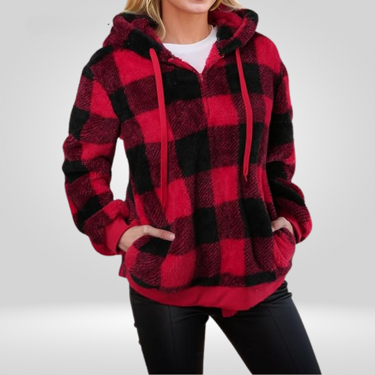 Daniela | Klassischer Hoodie mit halbem Reißverschluss