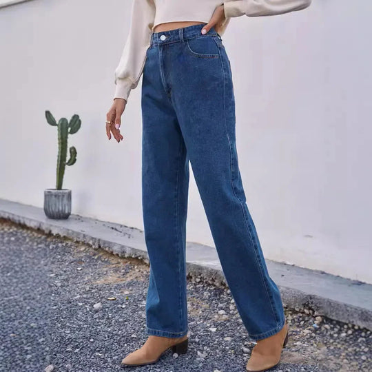 Daria | Dark mom jeans with high waist