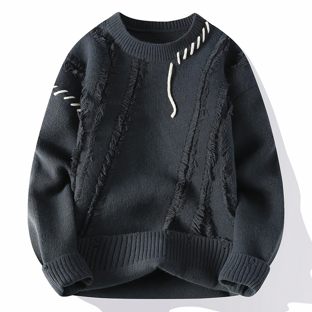 Rafael | Maglione Patchwork Uomo | Bianco & Arancione