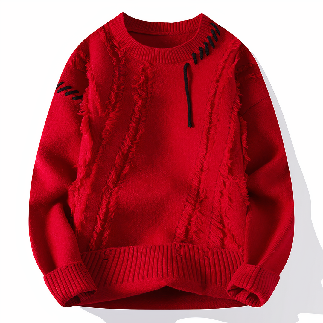 Rafael | Maglione Patchwork Uomo | Bianco & Arancione