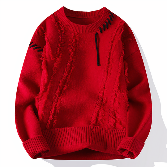 Rafael | Maglione Patchwork Uomo | Bianco & Arancione