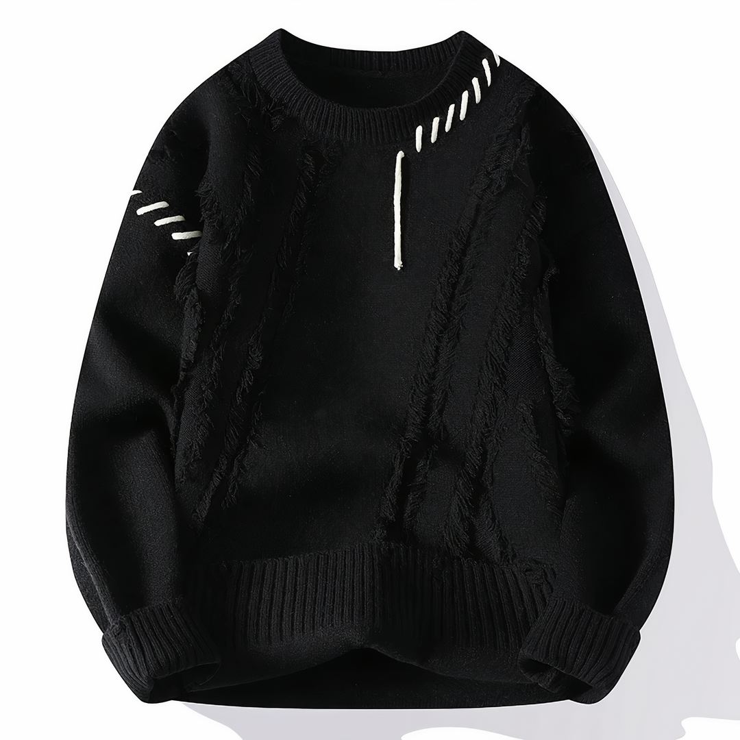 Rafael | Maglione Patchwork Uomo | Bianco & Arancione