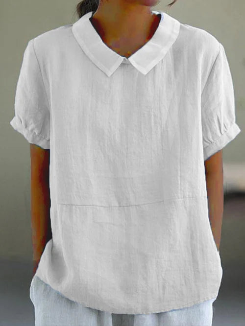 Diana | Elegant top with vintage collar