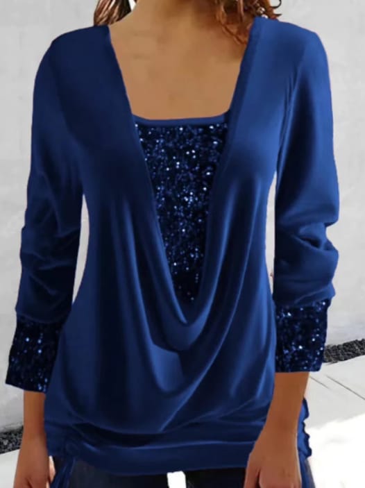 Diana | SparkleFlow Pailletten Blouse Plus Size