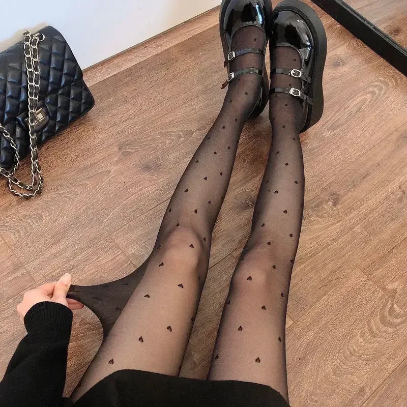 Doreen | Gestreepte panty tot aan de dijen