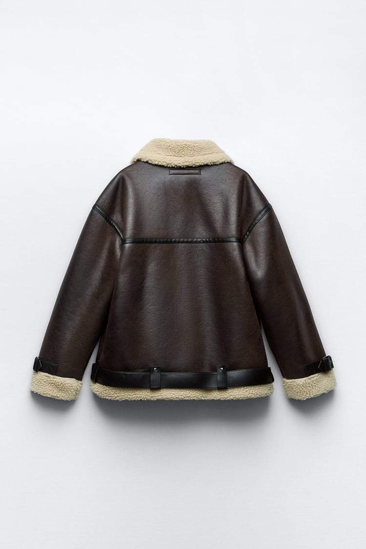 Eleonora | Elegant jacket with lapels made of synthetic material