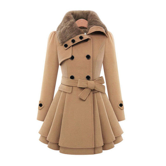 Isabelle - Elegante giacca invernale per donna con dettaglio fiocco