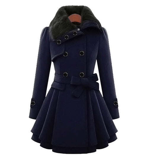 Isabelle - Elegante giacca invernale per donna con dettaglio fiocco