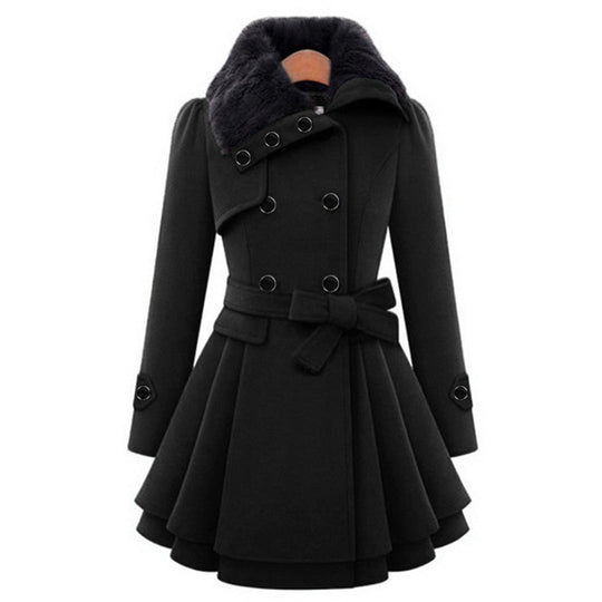 Isabelle - Elegante giacca invernale per donna con dettaglio fiocco
