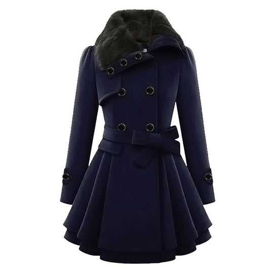 Isabelle - Elegante giacca invernale per donna con dettaglio fiocco