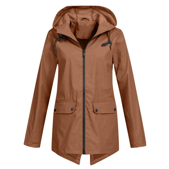 Elegante damesregenjas die stijl en functionaliteit combineert.