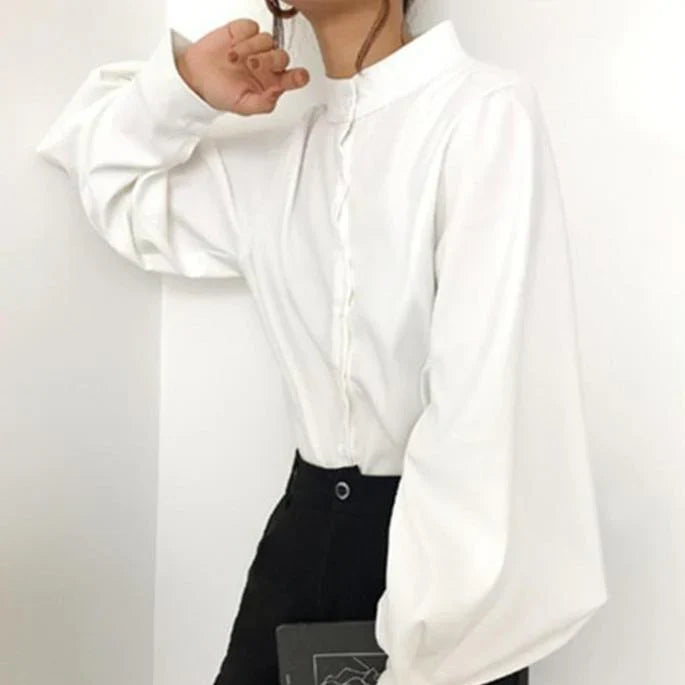 Franziska | Comfortabele elegante blouse met pofmouwen