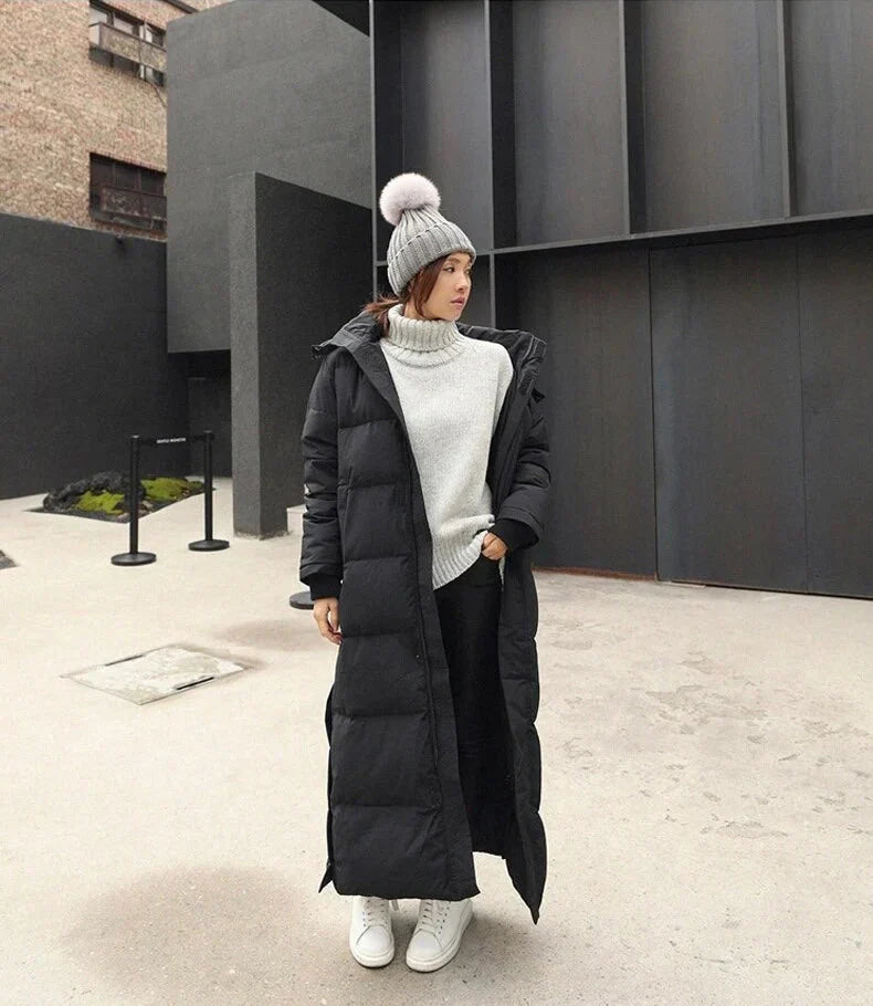 Mila - Stilvolle Lange Gewattete Jacke