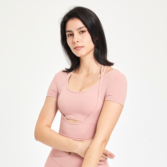 Lena | Top sportivo corto a maniche corte