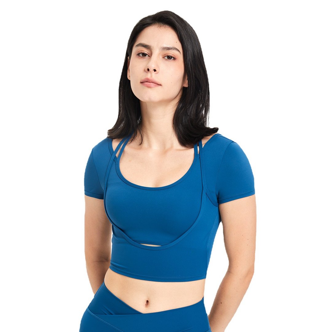 Lena | Top sportivo corto a maniche corte