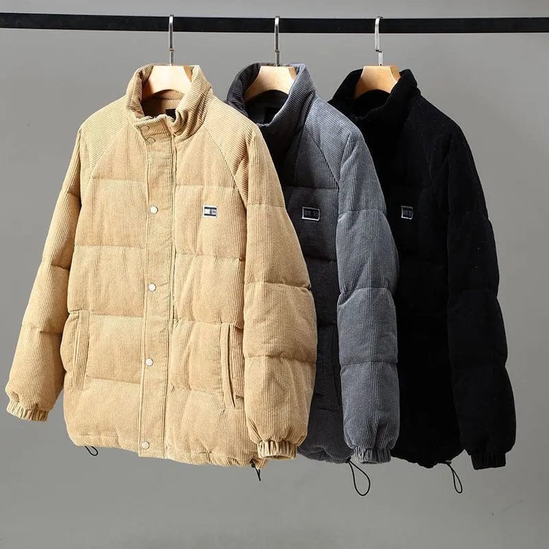 Milan - Warm padded men's jacket with elastic sleeves