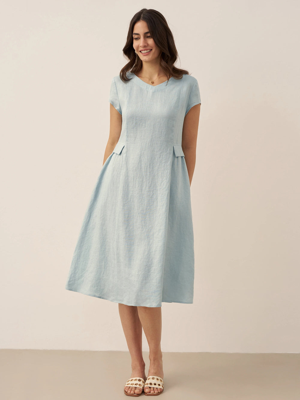 Greta | Vestito midi estivo con scollo a V