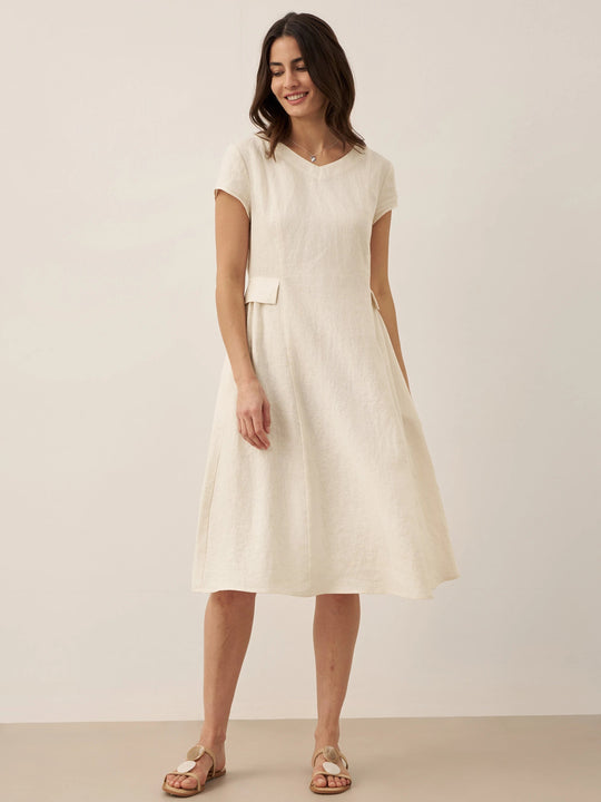 Greta | Midi summer dress with v-neckline
