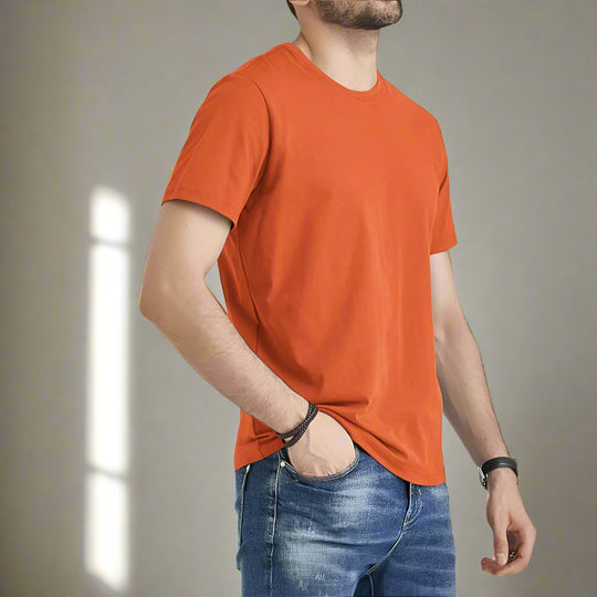Noor | T-shirt unisex base con maniche lunghe | Arancione