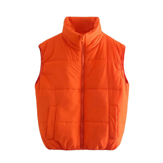 Elina | Gilet imbottito senza maniche da donna | Arancione