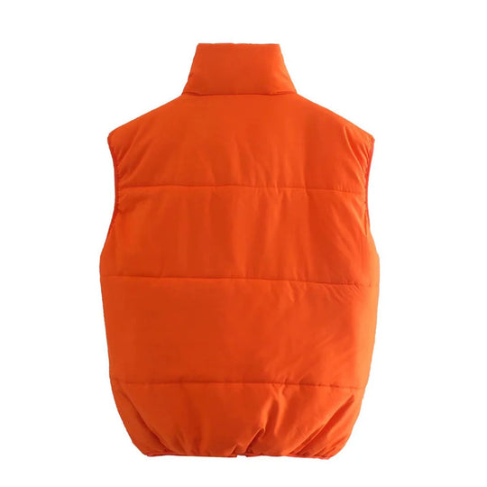 Elina | Gilet imbottito senza maniche da donna | Arancione