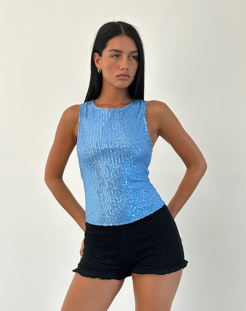 Femke | Elegante & Splendente Top Festivo con Paillettes
