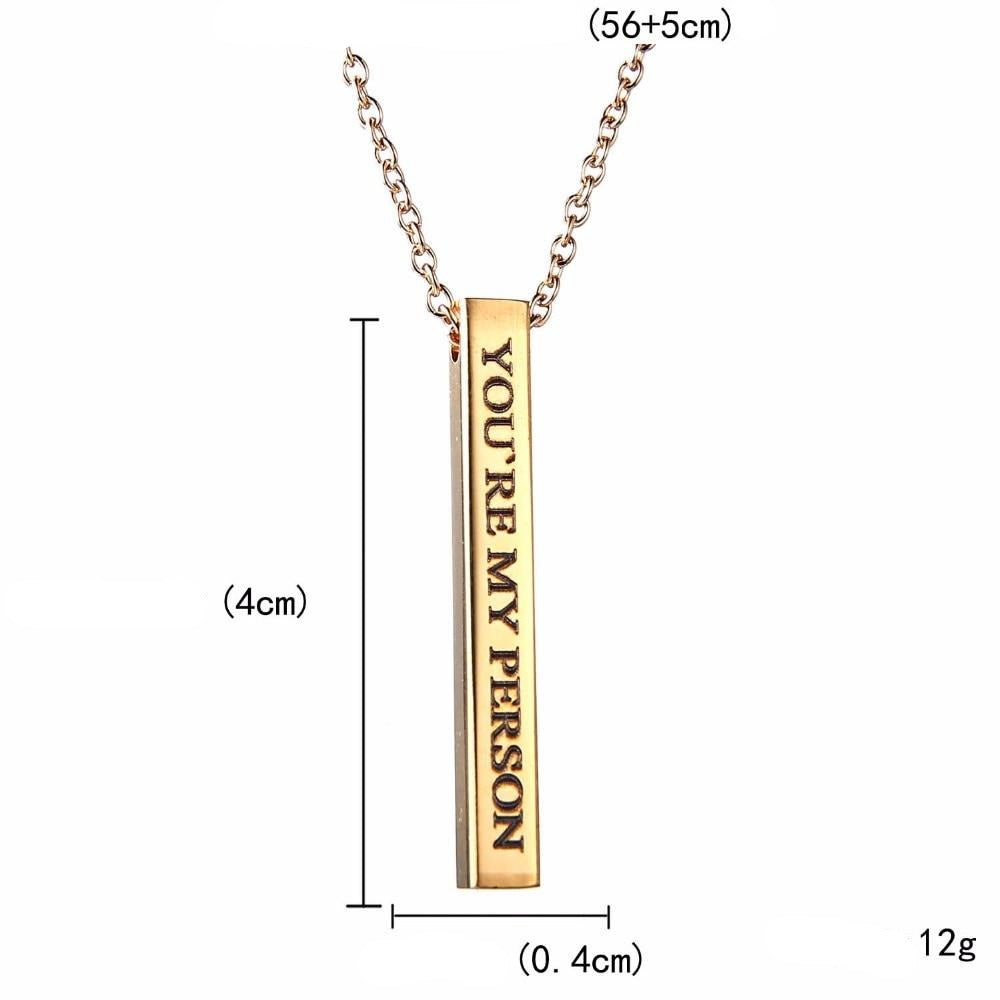 Tijdloos minimalistisch EleganceBar - Ketting die eenvoud en stijl combineert.