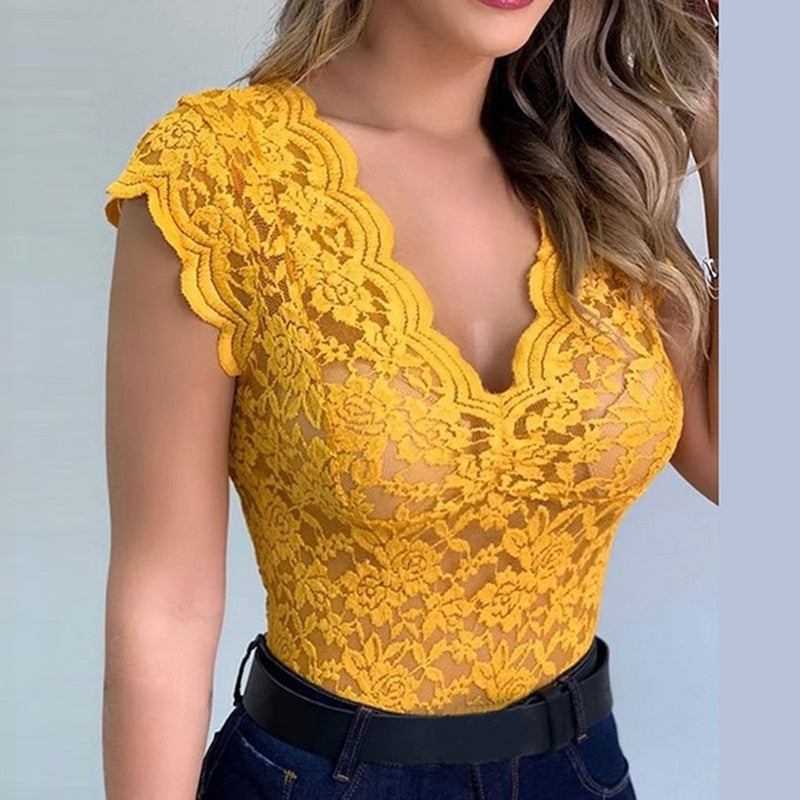 Liora | Summer V-neck Top