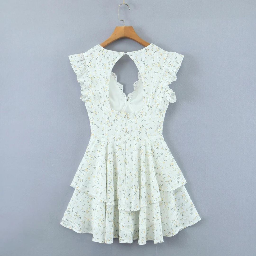 Heidi | Mini dress with eyelet embroidery