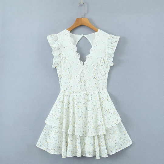 Heidi | Mini dress with eyelet embroidery