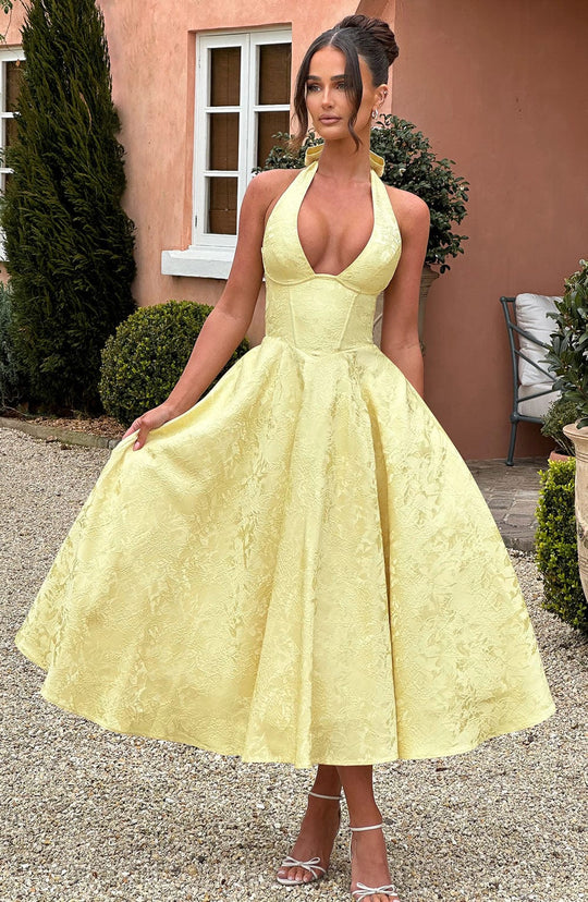 Helene | Vestito midi intelligente con collo ad anello