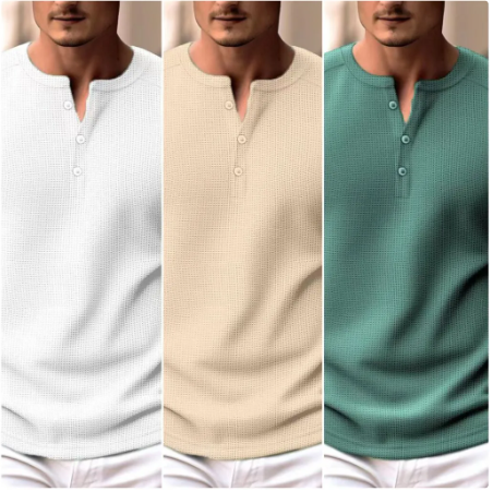 Finn | Camicia Henley Classica da Uomo | Verde
