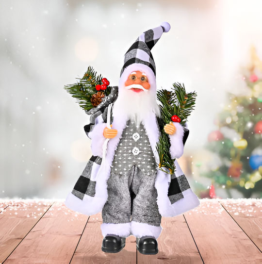 FestiveSanta kerstfiguren met traditionele details voor een warme uitstraling.