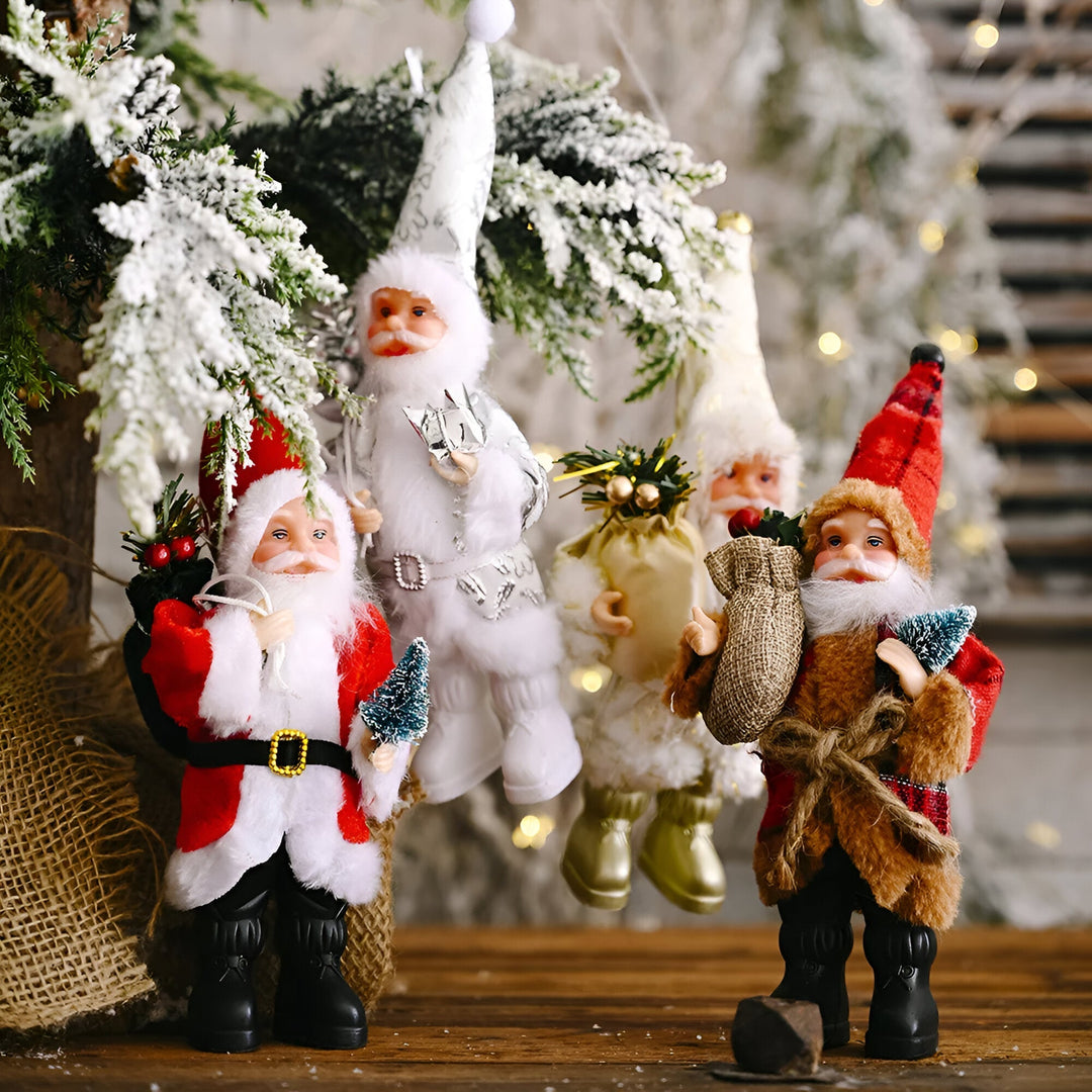 FestiveSanta figuren met charmante details voor de feestdagen.