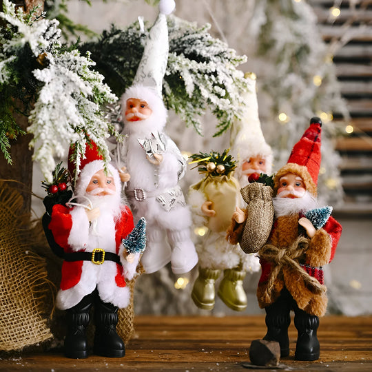 FestiveSanta figuren met charmante details voor de feestdagen.