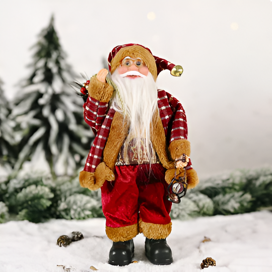 Handgemaakte Santa-decoraties die een feestelijke charme toevoegen aan elk interieur.
