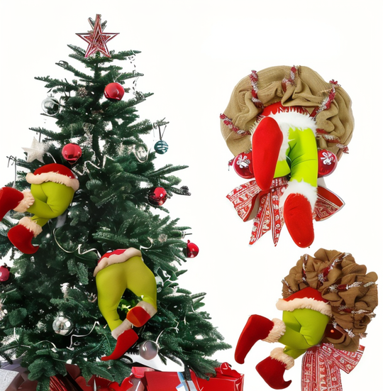 GrinchWreath voor een creatieve en speelse kerstversiering.