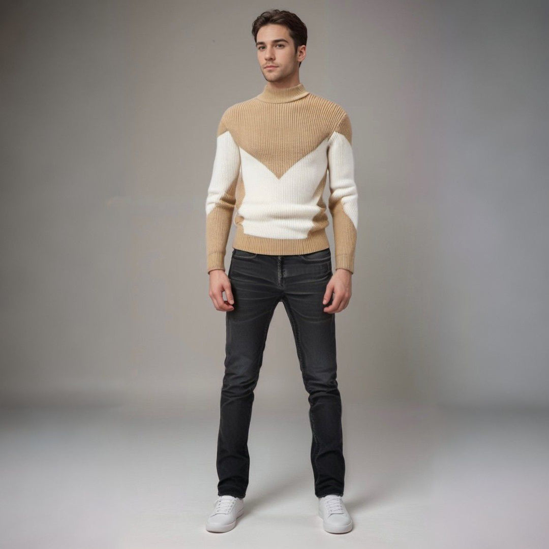 Ezra | Maglione Heren a Maglia | Beige