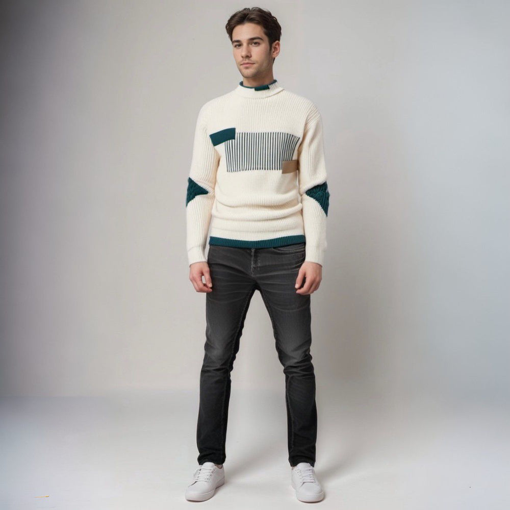 Ezra | Maglione Heren a Maglia | Beige