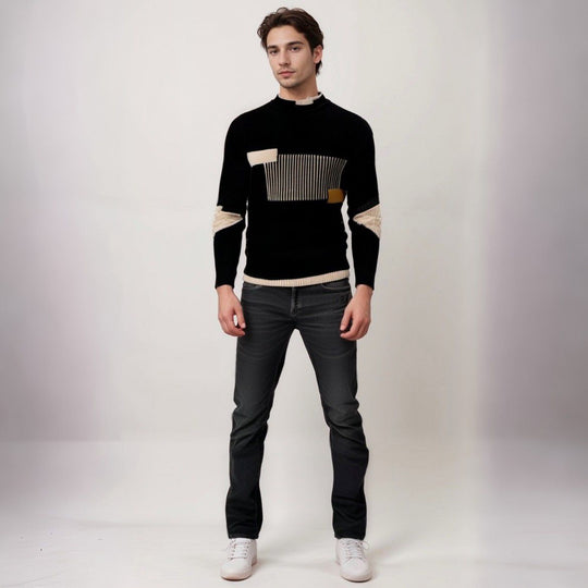 Ezra | Maglione Heren a Maglia | Beige