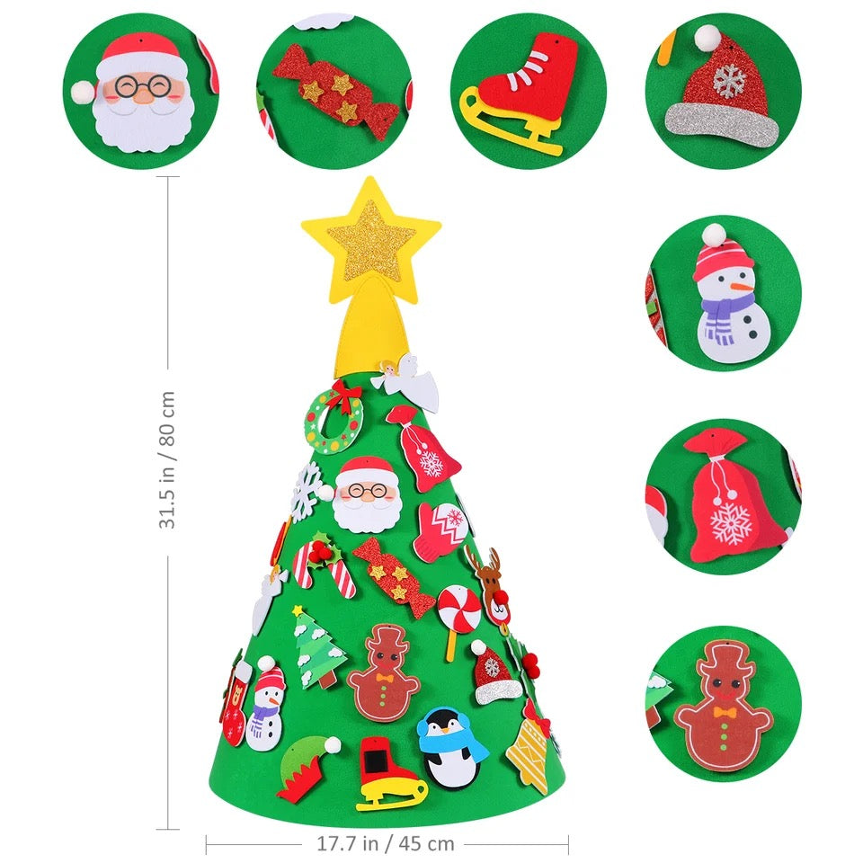 Kerstplezier Kerstboomset - Creatief en educatief voor kinderen, een feestelijke activiteit.
