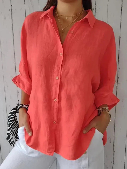 Jennifer | Elegante blouse met lange mouwen in grote maten