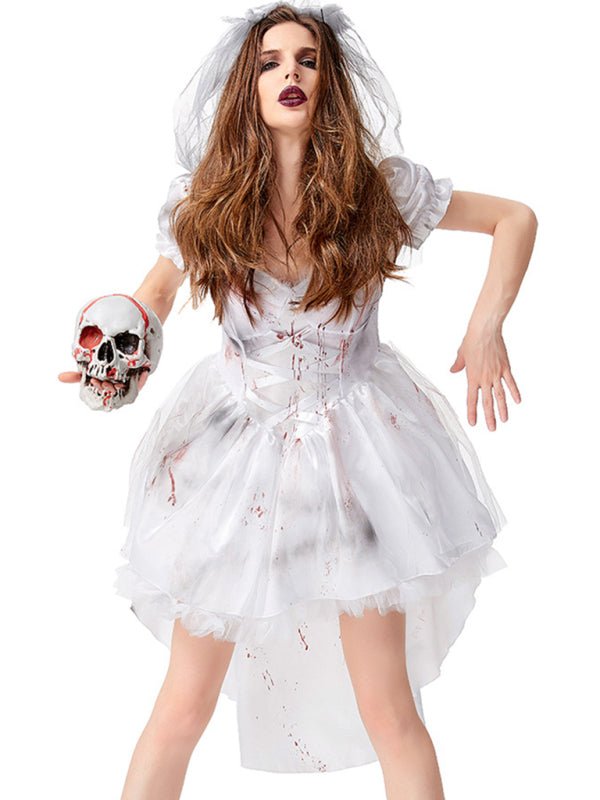 Jessika | Vampire Bridal Halloween Costume Mini Dress